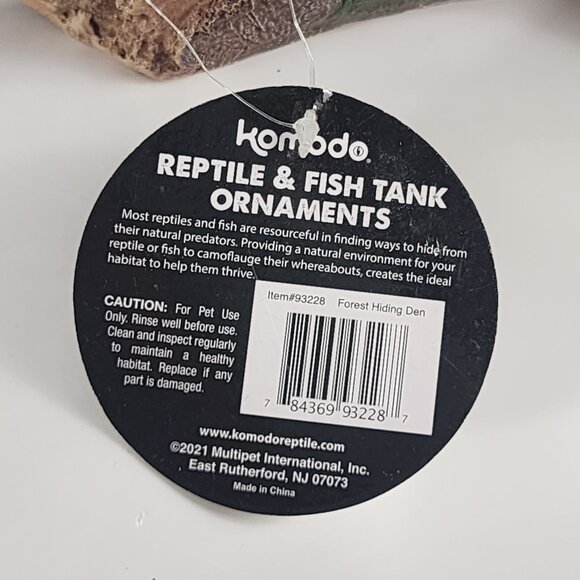 Komodo Realistic Decor Reptile and Fish Tank Hygenic Forest Hiding Den Ornament - Picture 7 of 16